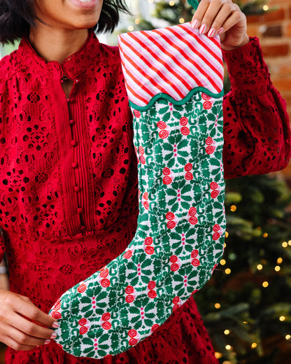Pomegranate Embroidered Christmas Stocking