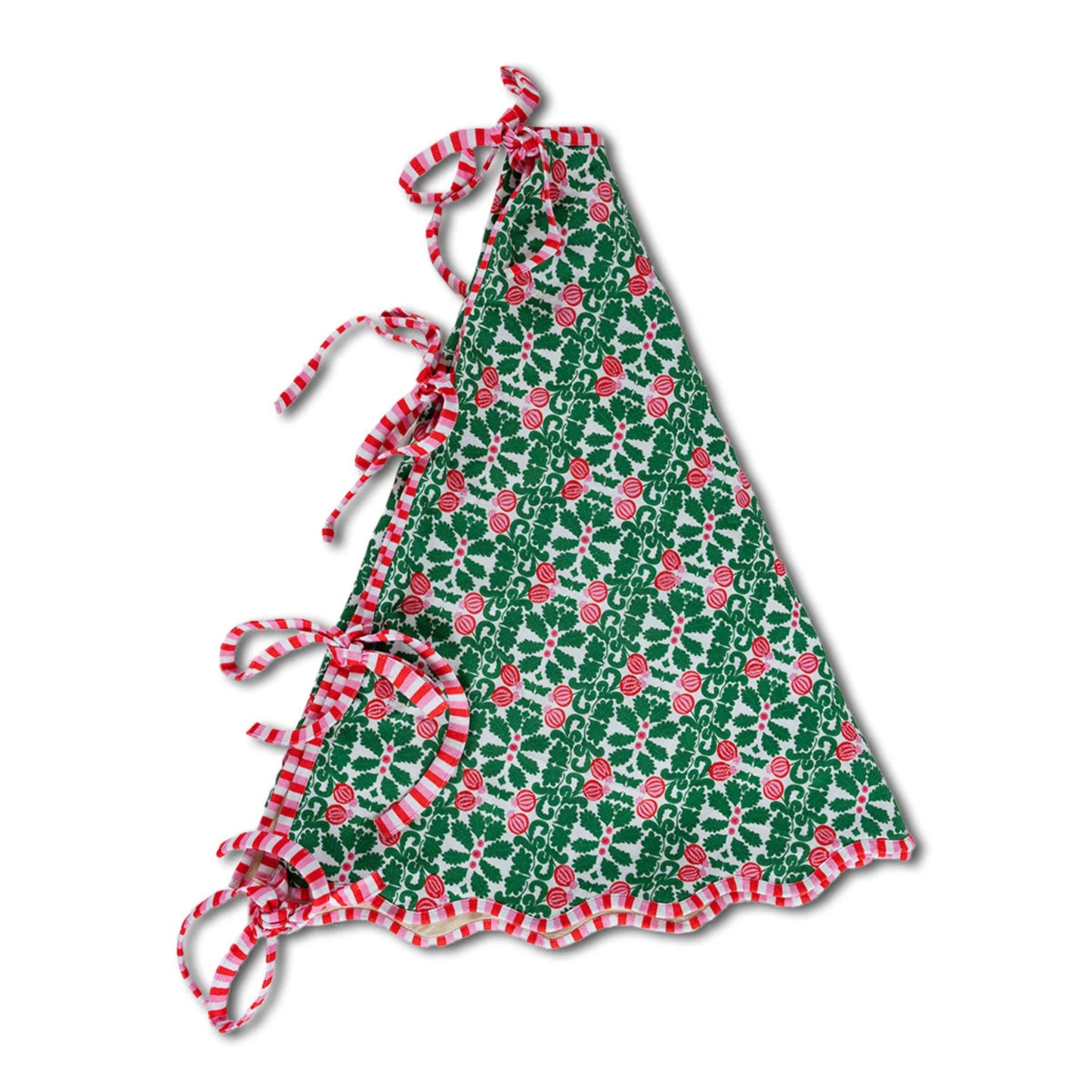 Pomegranate Embroidered Christmas Tree Skirt