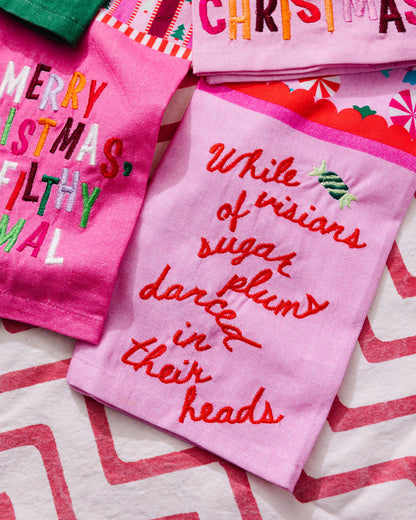 Sugarplums Dish Towel