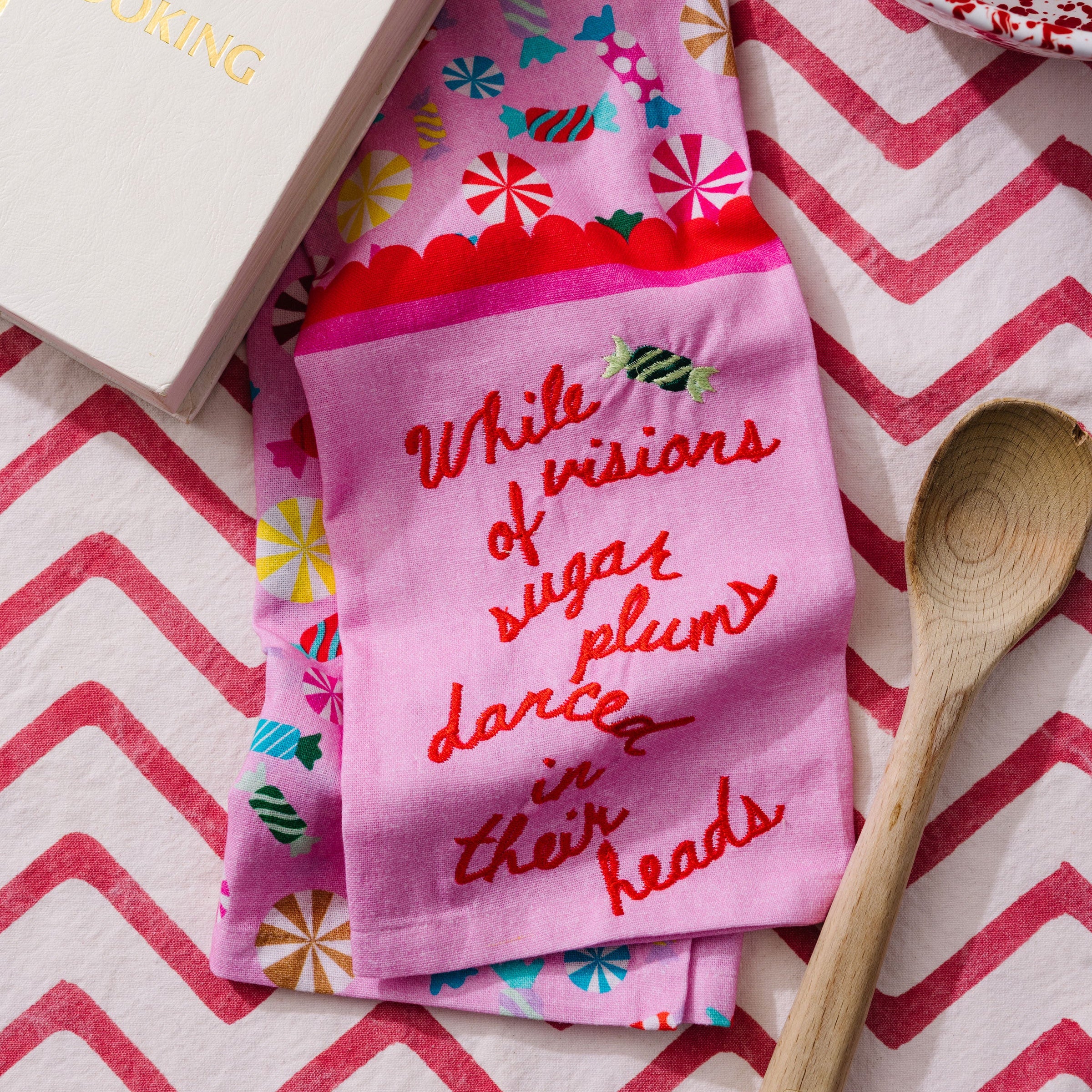 Sugarplums Dish Towel