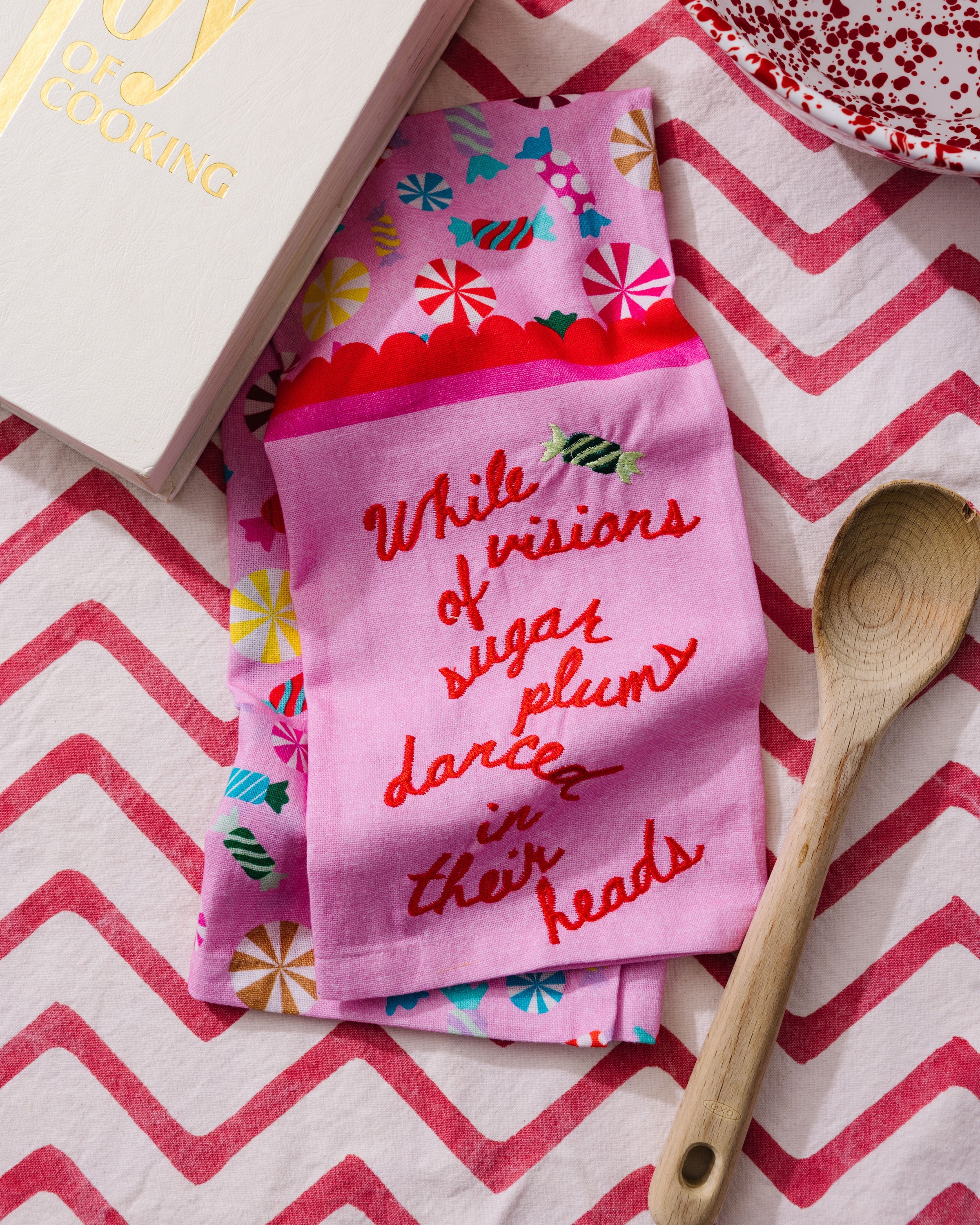 Sugarplums Dish Towel