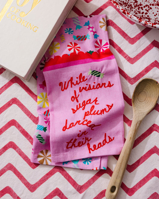 Sugarplums Dish Towel