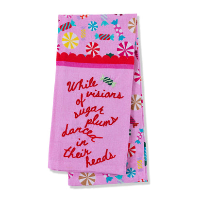 Sugarplums Dish Towel