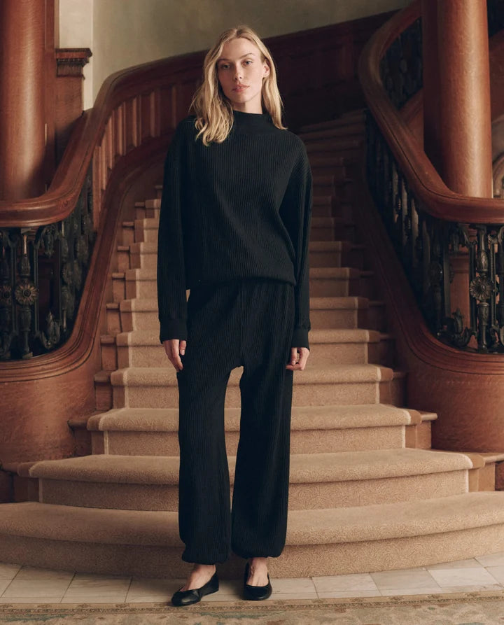 The Waffle Mock Neck Sweatshirt.