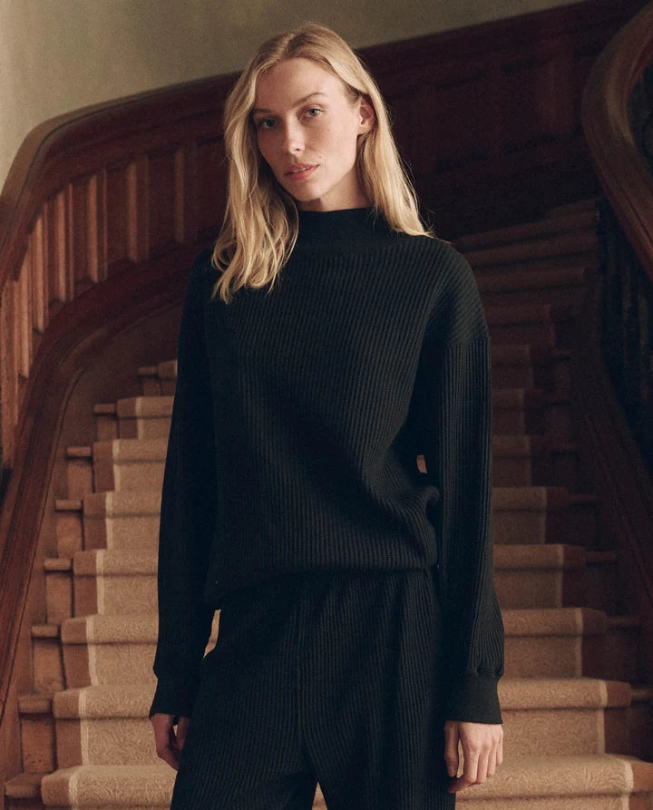 The Waffle Mock Neck Sweatshirt.