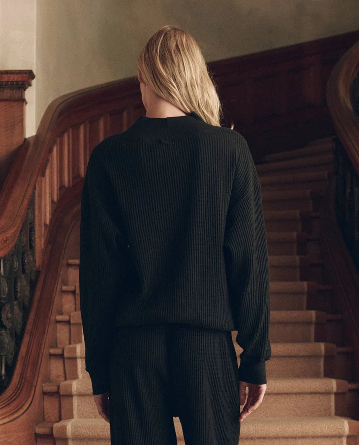 The Waffle Mock Neck Sweatshirt.