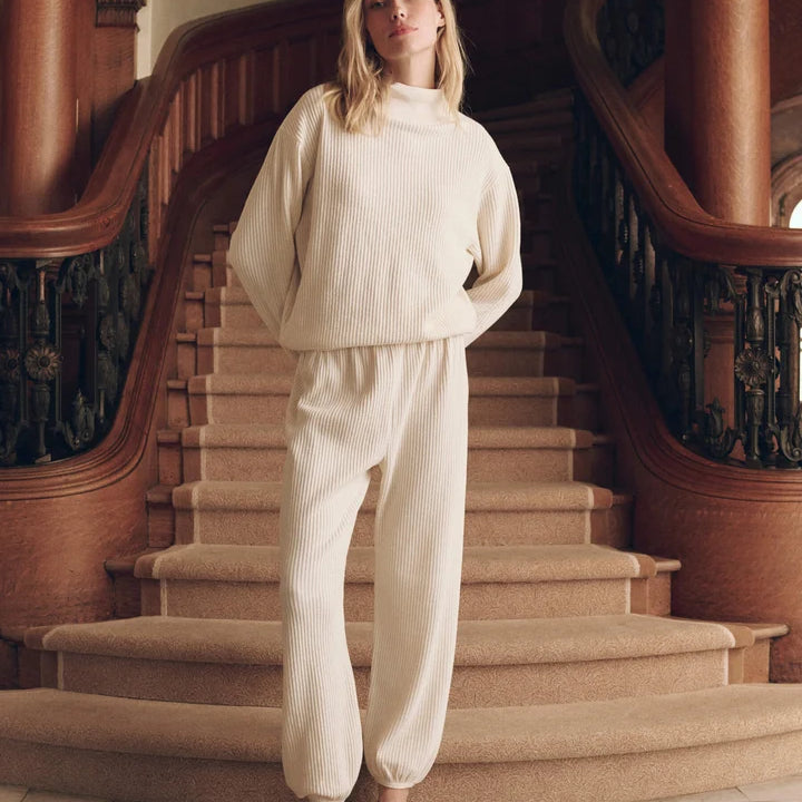 The Waffle Mock Neck Sweatshirt.