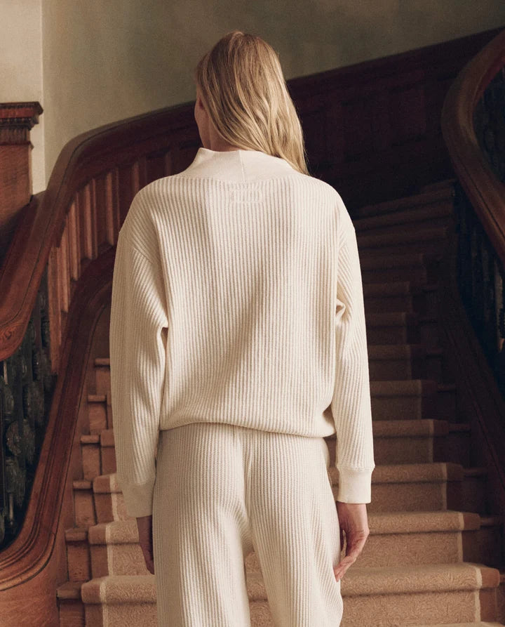 The Waffle Mock Neck Sweatshirt.