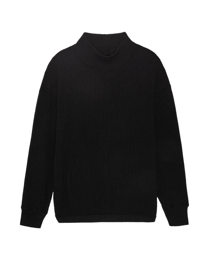 The Waffle Mock Neck Sweatshirt.