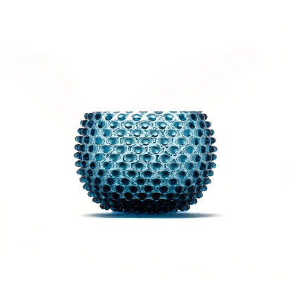 Large Handblown Hobnail Vase - Midnight Blue