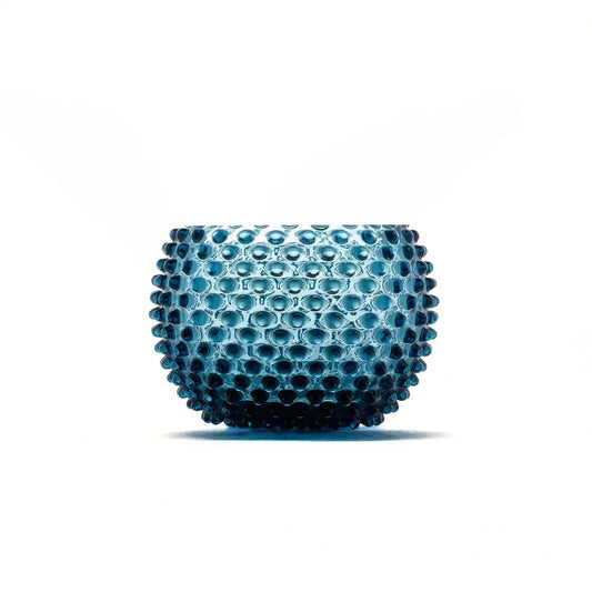 Large Handblown Hobnail Vase - Midnight Blue
