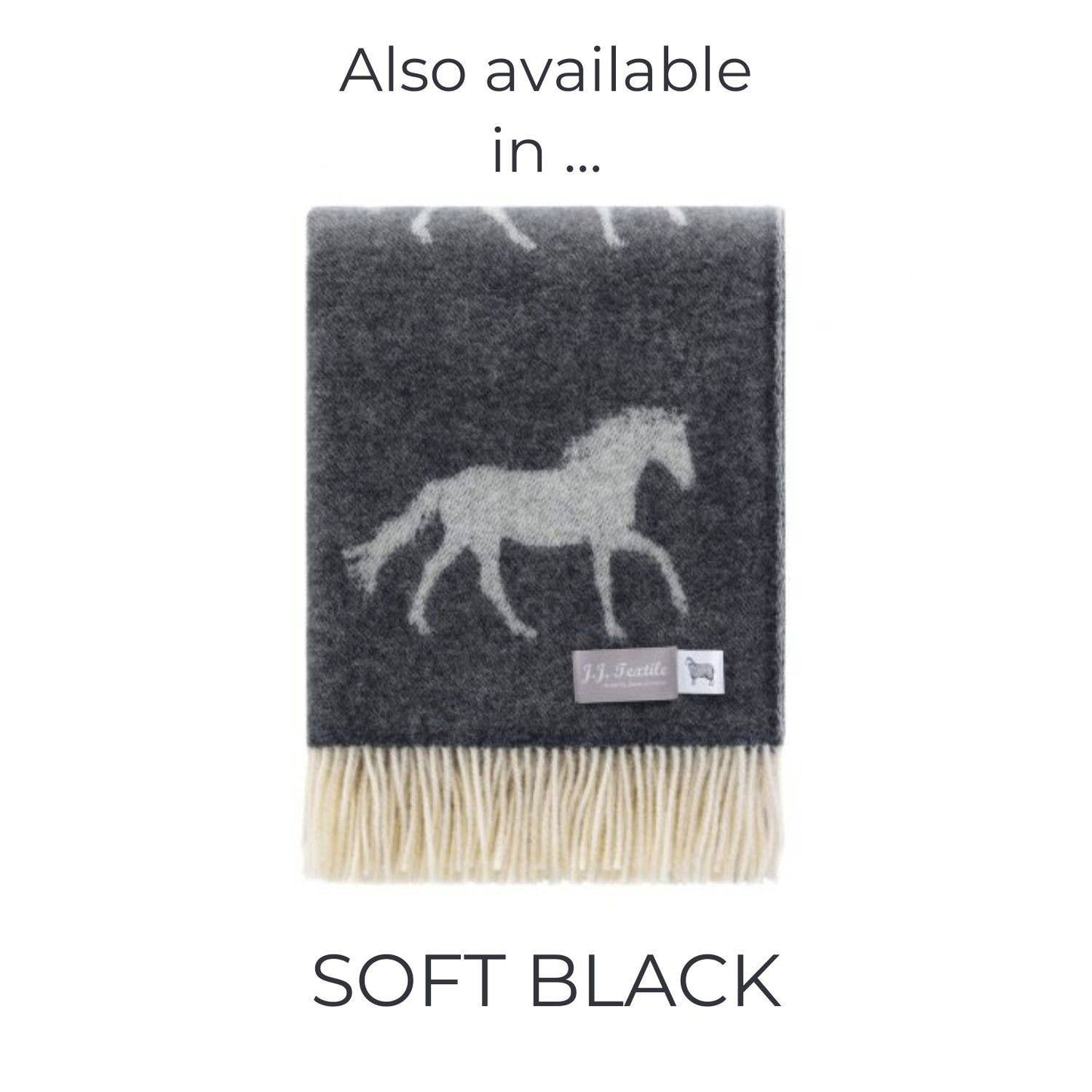 Brown Horse Wool Throw