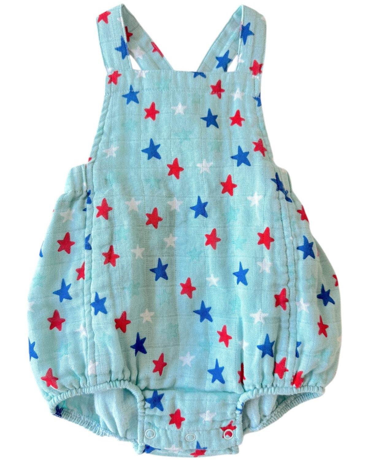 Splendid Stars Blue Muslin Retro Sunsuit
