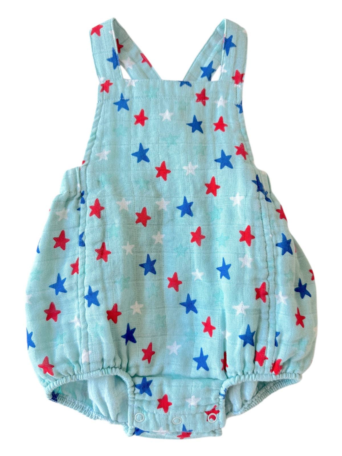 Splendid Stars Blue Muslin Retro Sunsuit