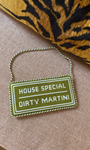 House Special Dirty Martini Needlepoint Door Hanger