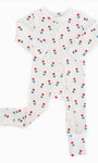 Popsicle Print Organic Pointelle 2-Way Zip Romper