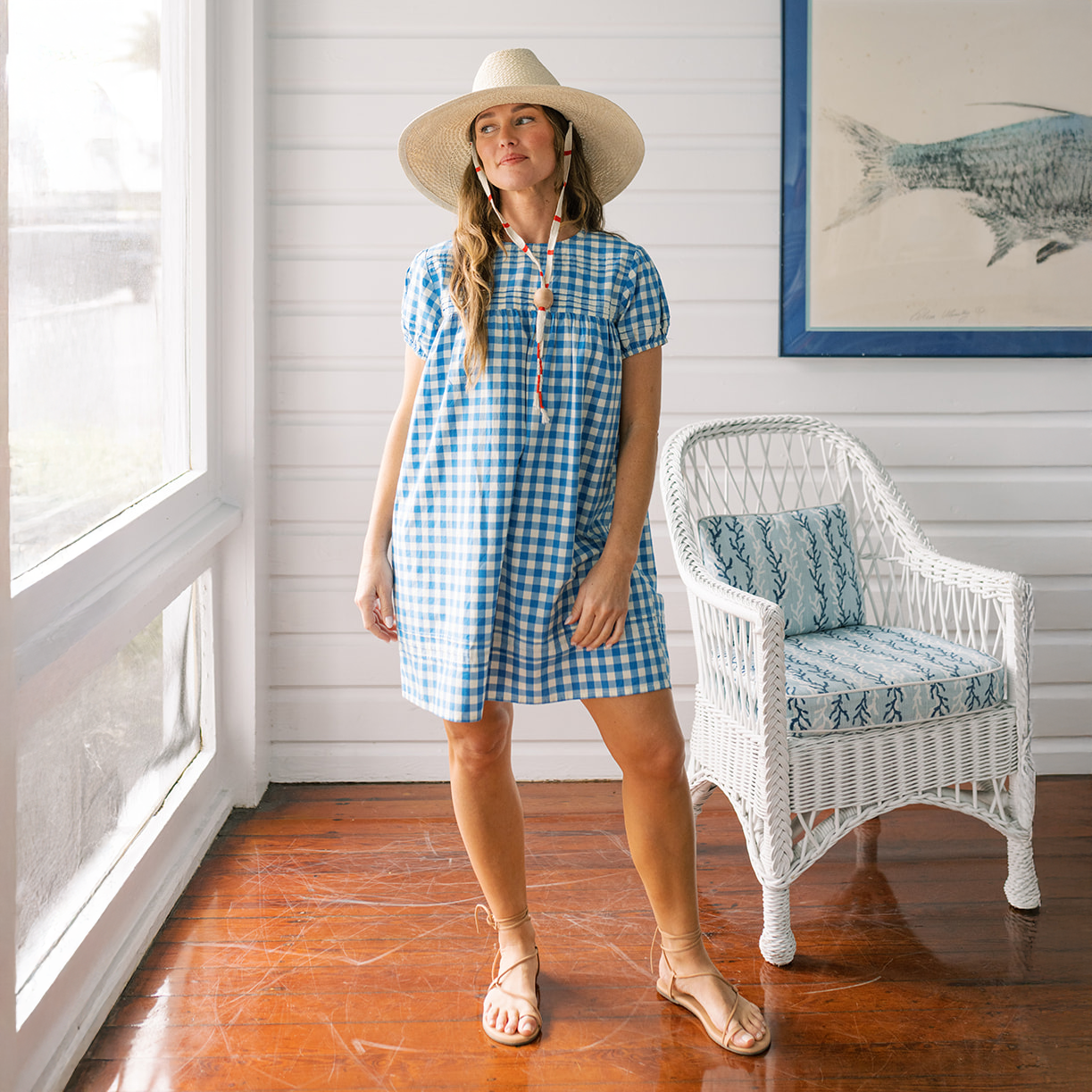 Blue Bay Gingham Penny Dress