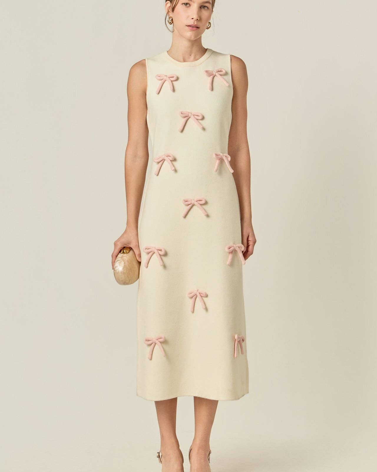 Lila Bow Midi Dress