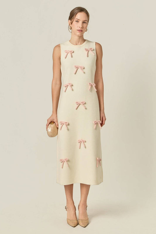 Lila Bow Midi Dress