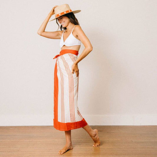 Cherry Pinstripe Sarong