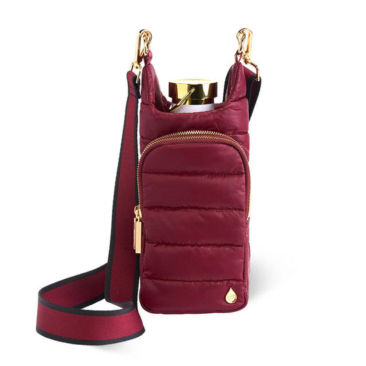 Dark Cherry HydroBag® with Cherry and Black Striped Strap
