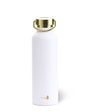 White + Gold Insulated Water Bottle