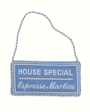 House Special Espresso Martini Needlepoint Door Hanger