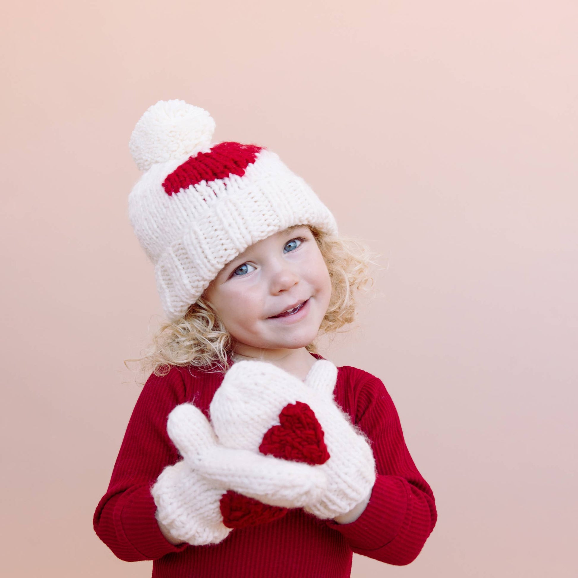Kids Valentine’s Heart Beanie