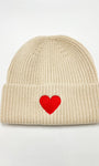 Signature Heart Beanie - Beige