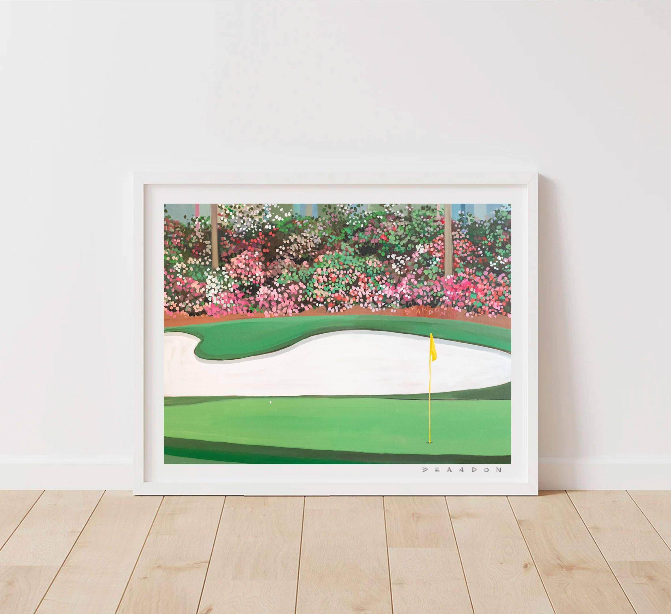 Azaleas at the #13 Green From The Masters Print