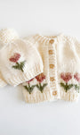 Tulip Flower Baby Cardigan