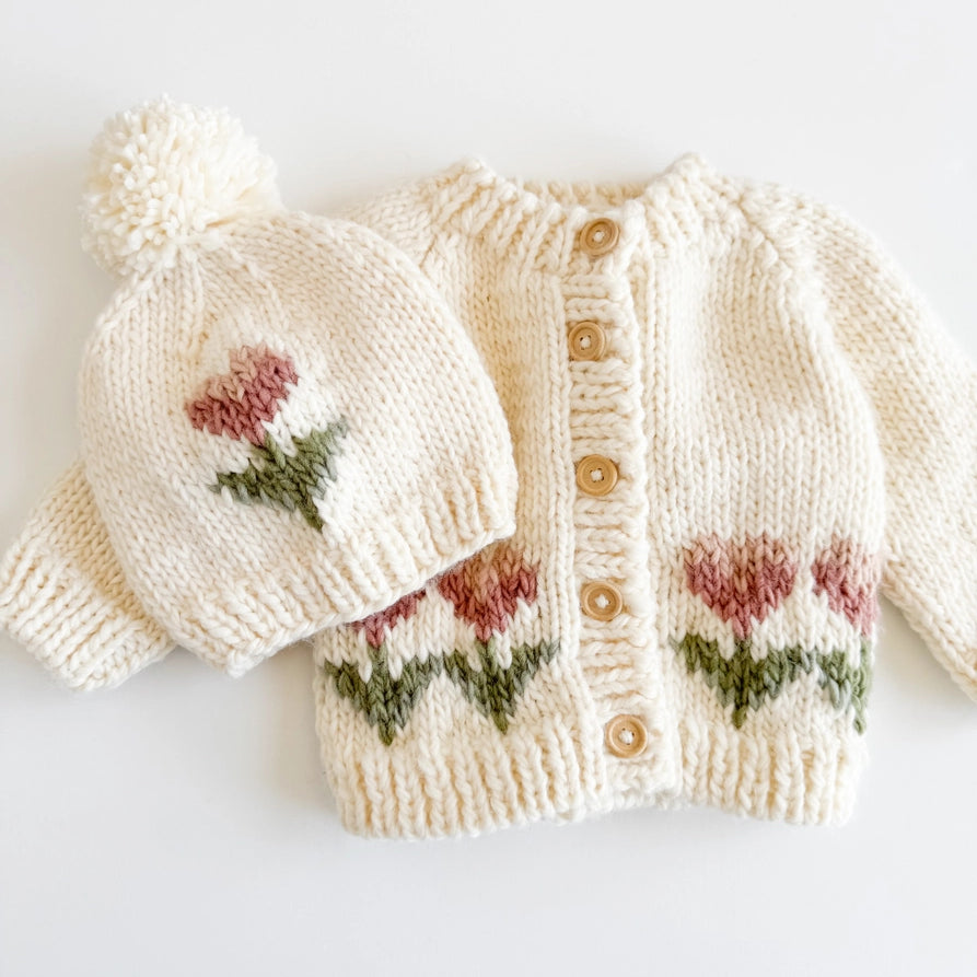 Tulip Flower Baby Cardigan