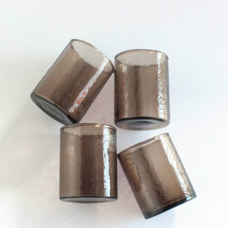 Handblown Hammered Glasses | Set of 4