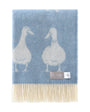 Duck Blue Pure Wool Throw