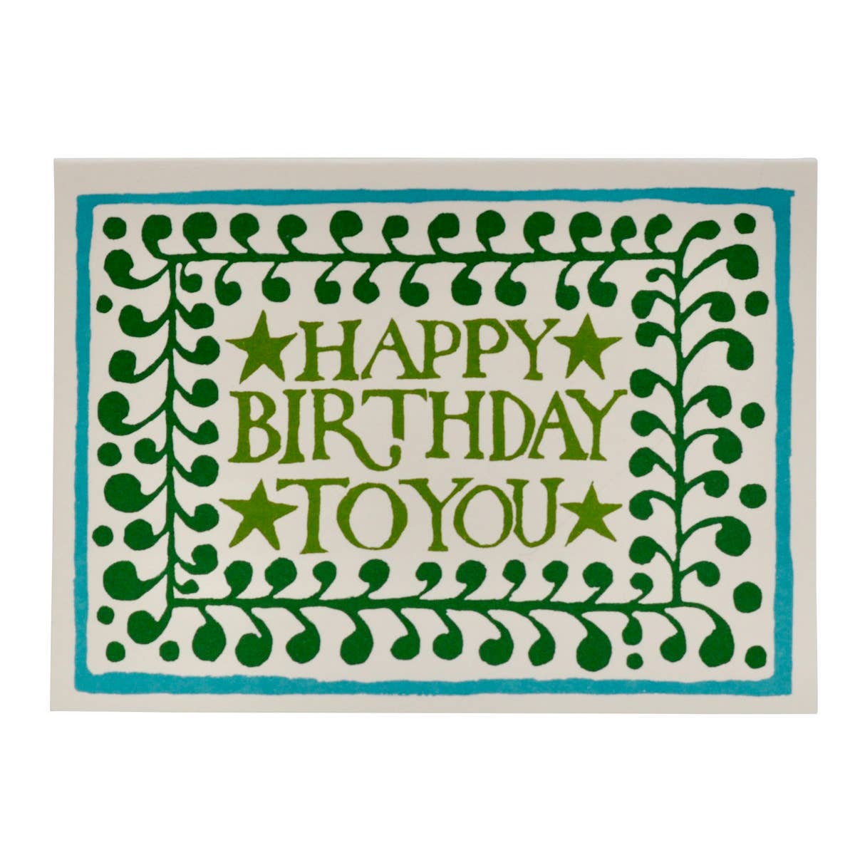 Happy Birthday Card With Comma Border
