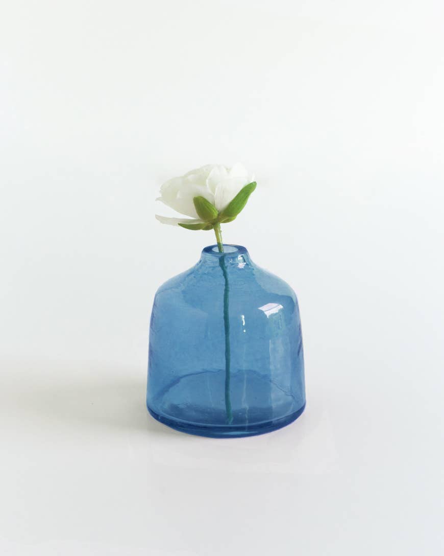 Bella Handblown Hammered Glass Bud Vase