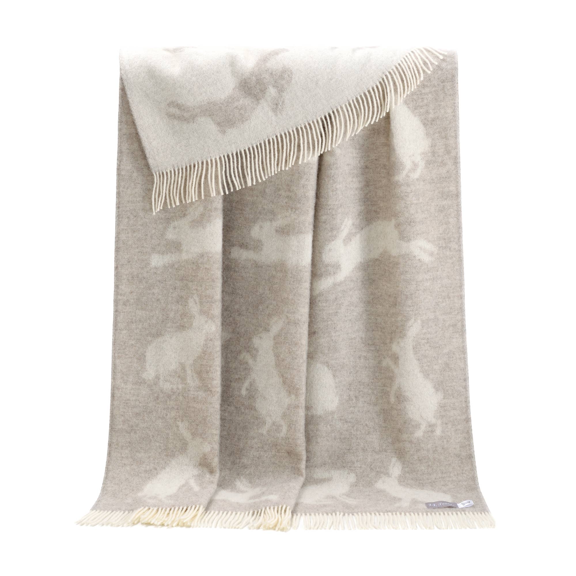 Hares Soft Brown Pure Wool Throw
