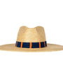 Orange & Navy Palm Hat