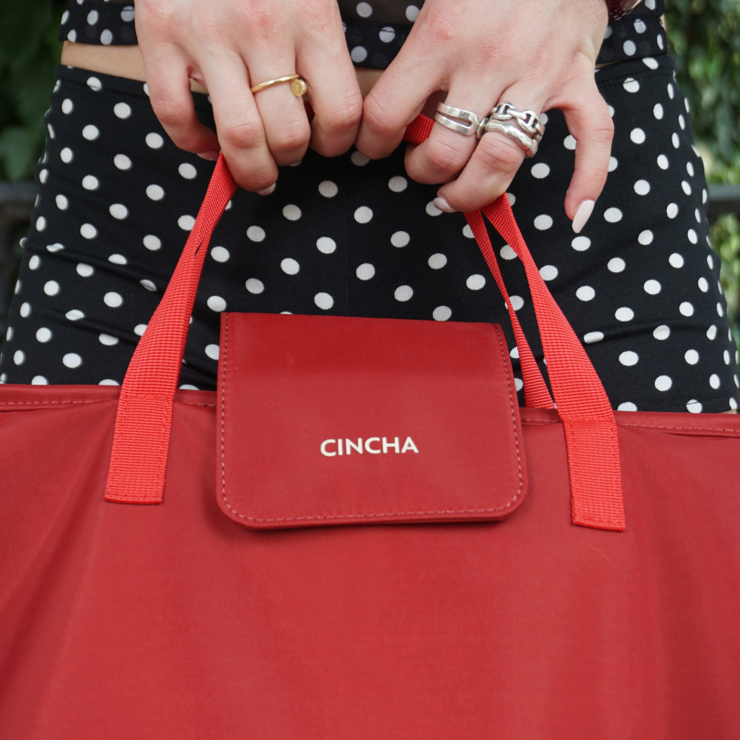 The Nylon Zip-All Tote By Cincha In Cherry