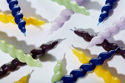 MÆGEN Spiral Taper Candles - Yellow