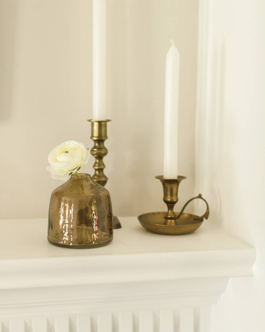 Bella Handblown Hammered Glass Bud Vase