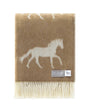 Brown Horse Wool Throw