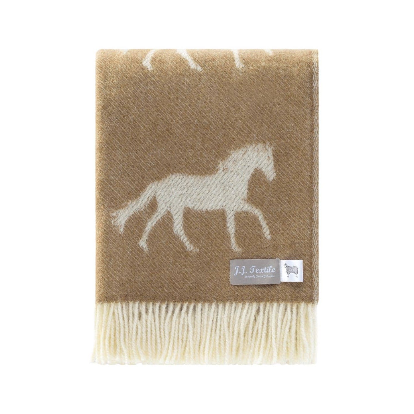 Brown Horse Wool Throw