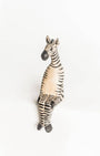 Hand-Carved Sitting Zebra