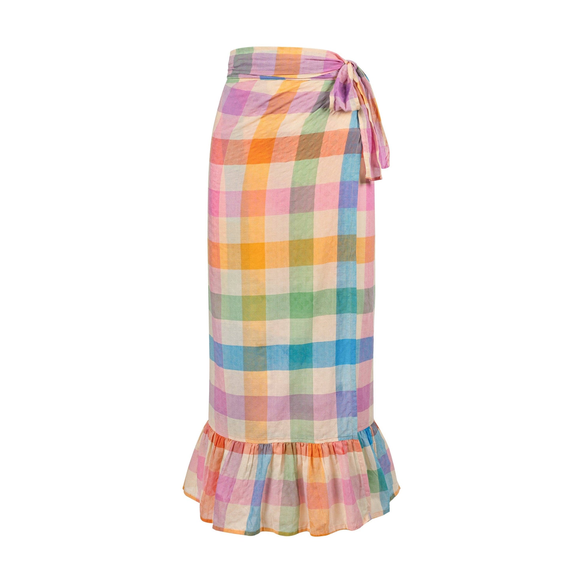Rainbow Plaid Vienna Sarong
