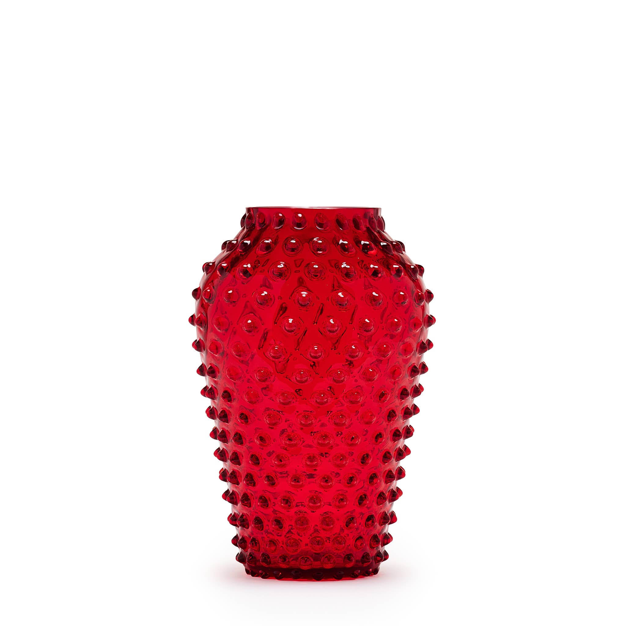 Holly Berries Hobnail Vase