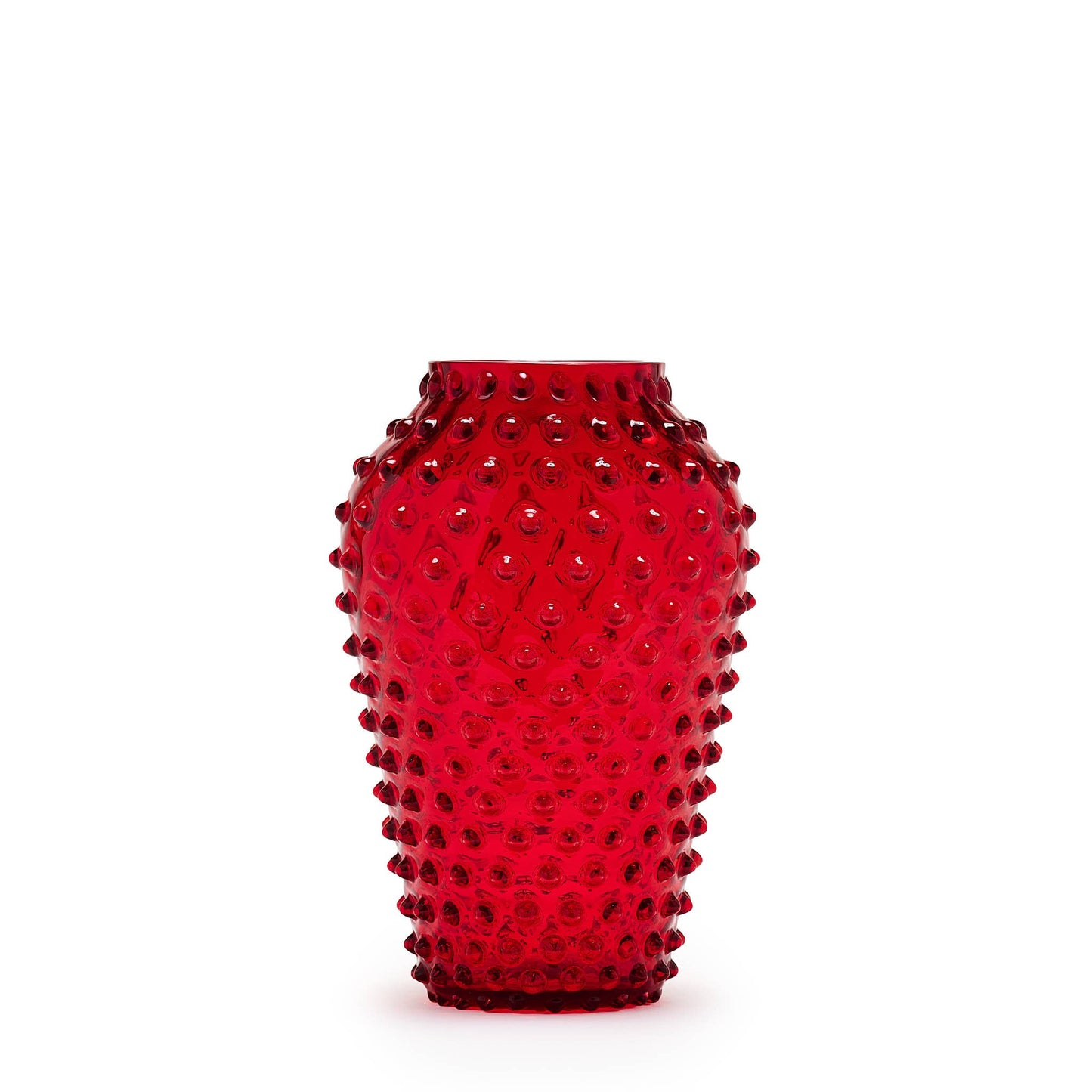 Holly Berries Hobnail Vase
