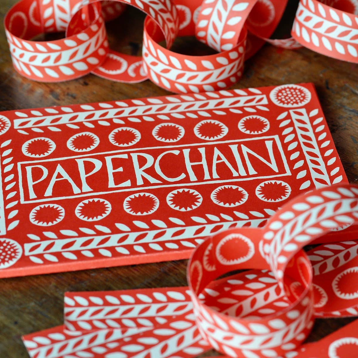 Red + White Paperchain
