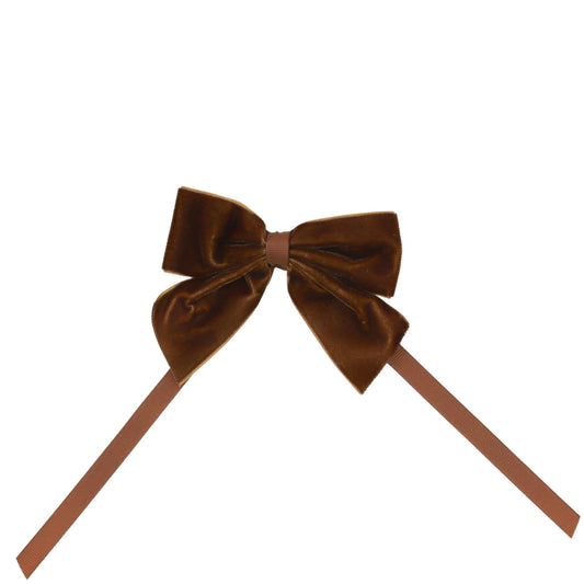 Chocolate Mini Velvet Napkin Bow Tie