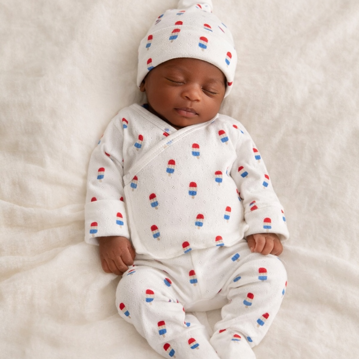 Popsicle Print Organic Pointelle Newborn Set